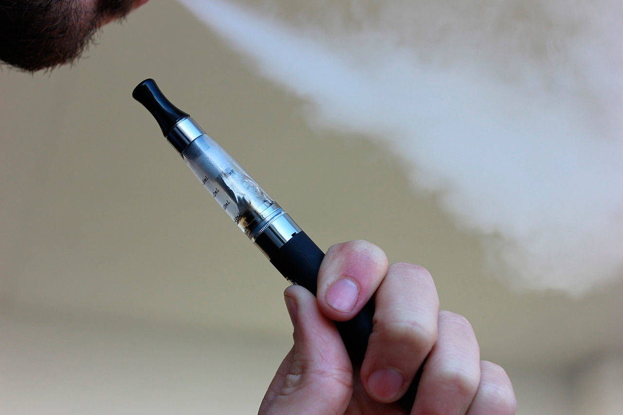 If passed, Senate Bill 6254 would limit the nicotine concentration of vape products, ban certain flavoring chemicals and require vape manufacturers, distributors and retailers to obtain licenses from the Washington State Liquor and Cannabis Board. Photo courtesy of ecigarettereviewed.com