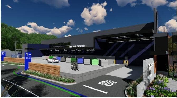 A rendering of the future South King County Transfer Station in Algona. Courtesy King County Solid Waste Division.