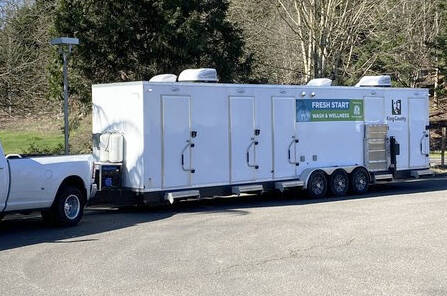 COURTESY PHOTO, King County
King County has launced a new mobile shower unit for the homeless with stops in Kent, Renton and Seattle.