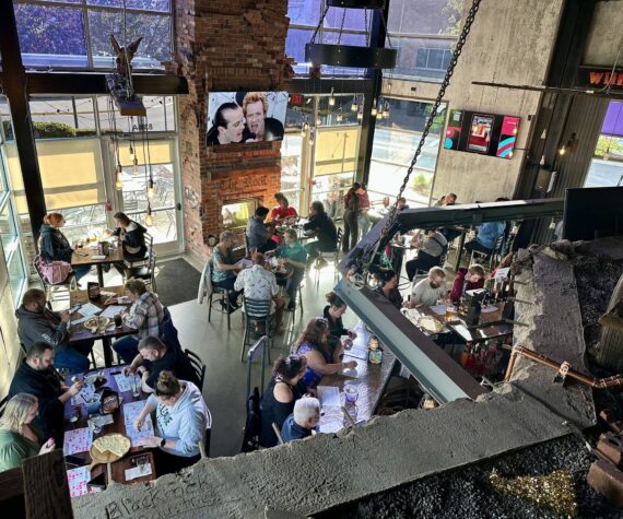 The Rock in Renton, view from the second floor. Photo courtesy of The Rock Wood Fired Pizza Official Facebook.