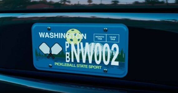 Courtesy of Seattle Metro Pickleball Association
Washington’s pickleball license plate.