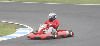 Reporter staff writer Kris Hill cruises around the road course at Pacific Grand Prix at Pacific Raceways