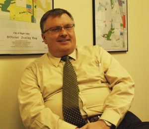 David Johnston in his office in Maple Valley City Hall. Johnston started as city manager on April 14.