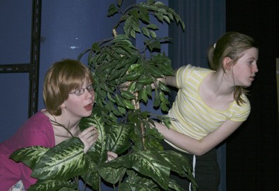 Rachel Bridges and Emily Whatcott play the step sisters in the Tahoma Drama Club's production of Rogers and Hammerstein's Cinderella.