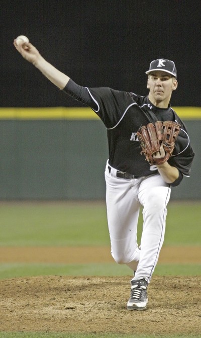 Kentwood pitcher Avery Kain threw 74 pitches en route to a complete game