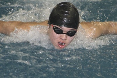 Tahoma Bear Stephen Shin won the 100 fly today at home in a meet against Kent-Meridian.