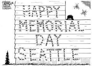 Editorial cartoon by Frank Shiers