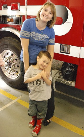 Brandy Rowland and her son Caleb