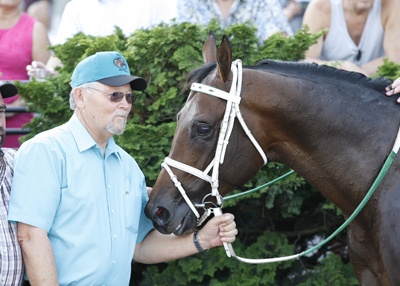 Owner Roy Schaefer with Atta Boy Roy