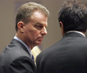 Scott Spies talks to his attorney