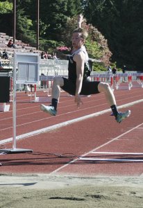 Long jumper Kentwood sophomore Reese Paladin won the long jump with a jump of 20'2' on May 7 at the Kent All City Meet. This jump was Paladin's personal best.