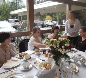 Young women enjoy their meal at the the 9th Annual Hellebore Tea. The event was held Sunday