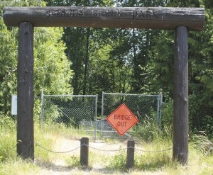 The Jenkins Creek pedestrian bridge