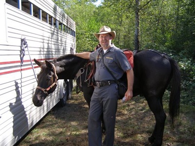Anthony Haapasaari joined the Tahoma Chapter Backcountry Horsemen's Club prize ride along the Danville Georgetown trail network near Four Corners.