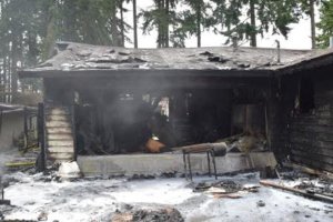 This single family home in Covington caught on fire due to an overheated extension cord in the garage.