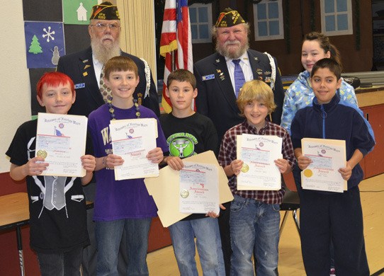 Veterans of Foreign Wars winners (Left to right