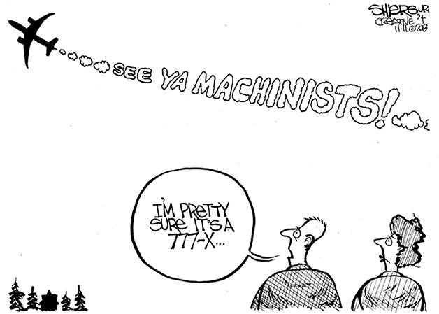 The editorial cartoon of the week by artist Frank Shiers.