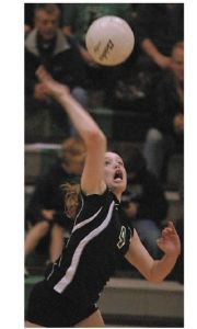 Kentwood senior Lauren Campbell pounded out 16 kills in Monday night’s four-game victory over Kentlake. The win helped the Conquerors seal their fourth straight South Puget Sound League North Division volleyball title.