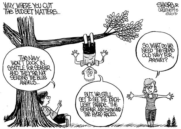 Editorial cartoon of the week by artist Frank Shiers.