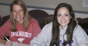 Tahoma High athletes Tara Duty and Tate Latimer signed letters of intent. Duty will play soccer at Central Washington University and Latimer will run track at the University of Washington.