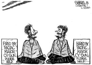 Editorial cartoon by Frank Shiers