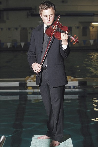 Kentwood senior Jesse Denert played the Star Spangled Banner at last year's 4A state championship.