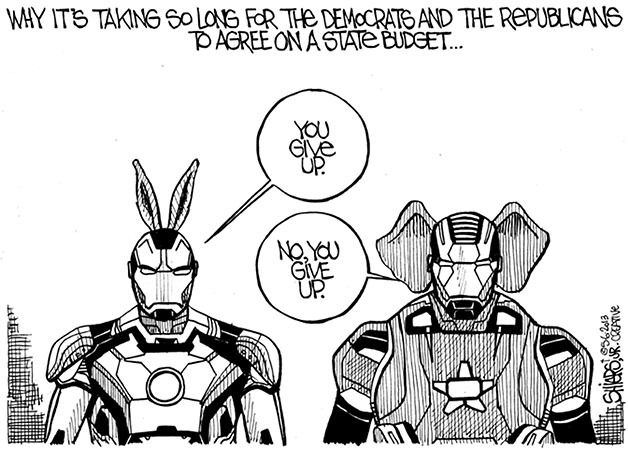 Editorial cartoon of the week by artist Frank Shiers.