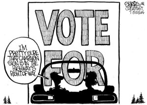 The editorial cartoon of the week by artist Frank Shiers