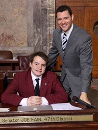 Benton Coblentz worked as a page for Sen. Joe Fain and other senators in Olympia.