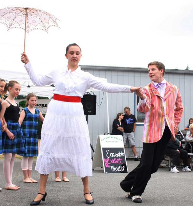 David Mahoney and Megan Boden perform with the Ensemble Ballet Theatre at the Maple Valley Farmers Market Aug. 13