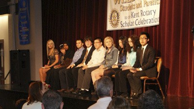 Rotary Club of Kent scholarship recipients.