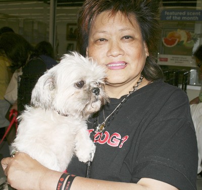 Ginger Luke of Ginger's Pet Rescue with Mogley at PETCO in Covington July 31.