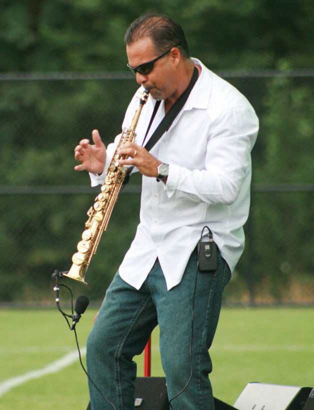 Darren Motamedy and his band played in the first 2015 Covington Summer Concert Series of the season July 23. Islanders Steel Drum Band will be on stage today