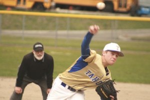 Derek Johnson throws at the end of Tahoma's game against Kent-Meridian.
