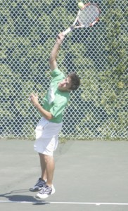 Kentwood senior Max Manthou won his third straight 4A state singles tennis title last week.