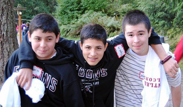 Freshmen studens at Kentlake High School are officially welcomed to the school and its culture at a class retreat at Lake Retreat near Ravensdale.