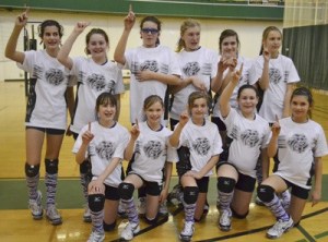 Team photo after the Winning the Championship with their championship T-shirts. Top row: Carmen Conforti