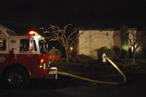 Firefighters on scene of commercial fire Dec. 29 in Kent.