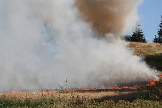 Fire on the Elk Run Golf Course July 4.