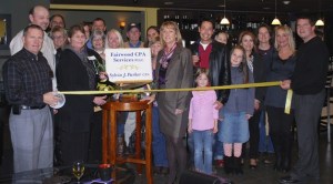 The ribbon cutting ceremony for Fairwood CPA Services PLLC.