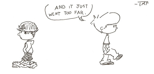 Comic strip by Tyler Friesen.