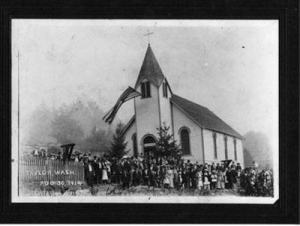 The Holy Cross Catholic Church built in Taylor in 1914.