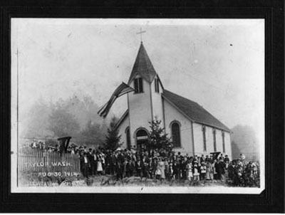 The Holy Cross Catholic Church built in Taylor in 1914.
