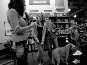 Joan Ranquet introduces Snoosh and its owners – Julia Parshall (right) and her daughter