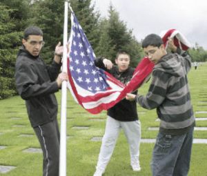 At Tahoma Nationl Cemetery Wednesday