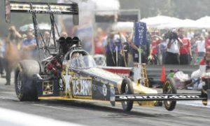 Tony Schumacher and his U.S. Army dragster dominated Sunday’s Schucks Auto Supply Nationals at Pacific Raceways. Schumacher made his ninth final in 14 events this season