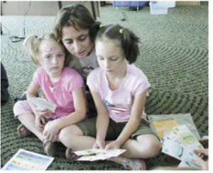 Greta Van Rens and her children