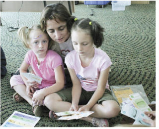 Greta Van Rens and her children
