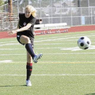 A star on the track & field oval