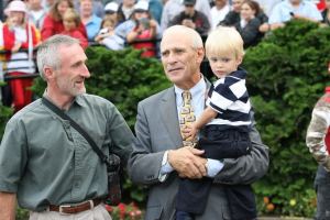 Ron Crockett holding his grandson